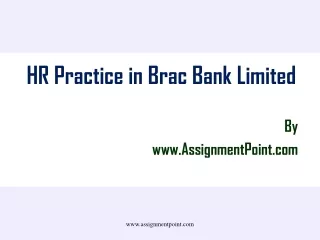 HR Practice in Brac Bank Limited By AssignmentPoint