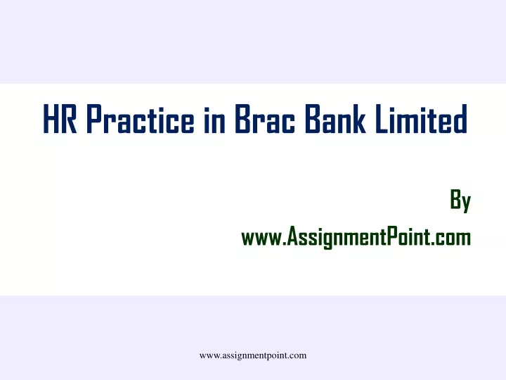 hr practice in brac bank limited
