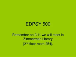 EDPSY 500