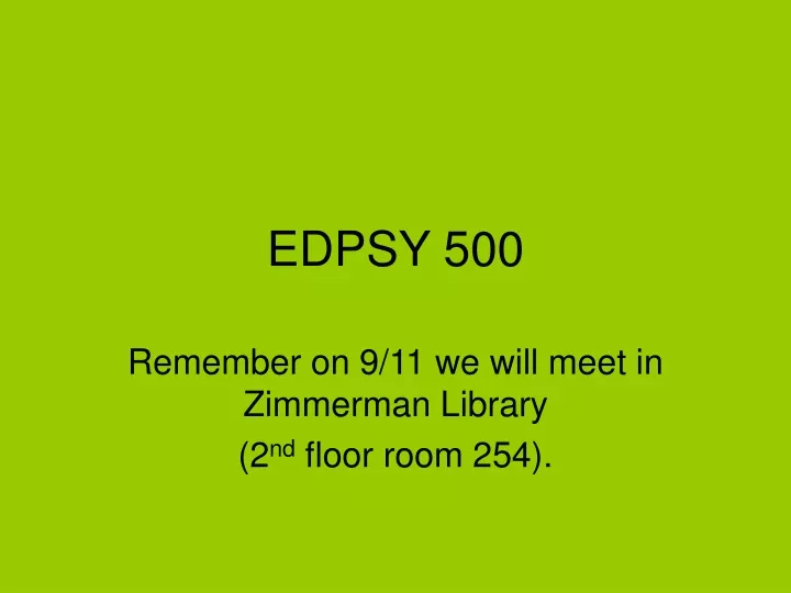 edpsy 500