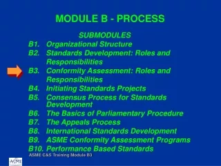 MODULE B - PROCESS