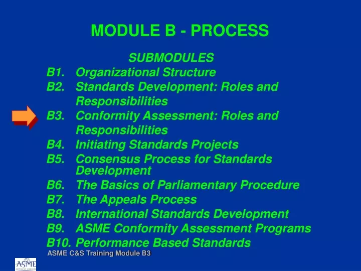 module b process