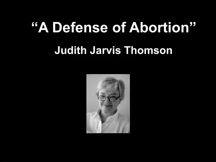 a defense of abortion