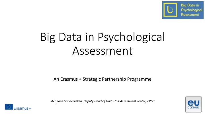 big data in psychological assessment