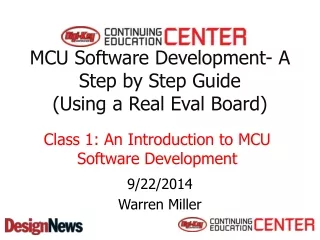 MCU Software Development- A Step by Step Guide (Using a Real Eval Board)