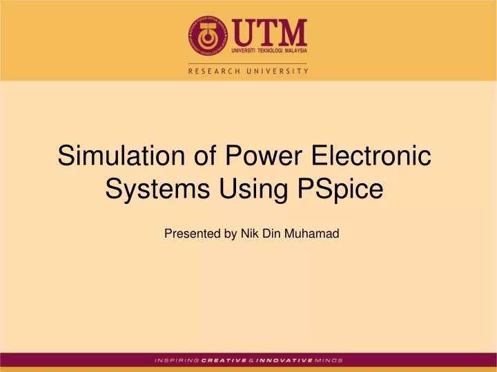 simulation of power electronic systems using