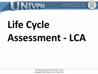 Life Cycle Assessment - LCA
