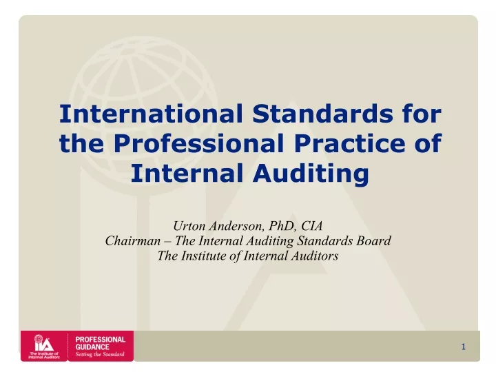 international standards for the professional practice of internal auditing