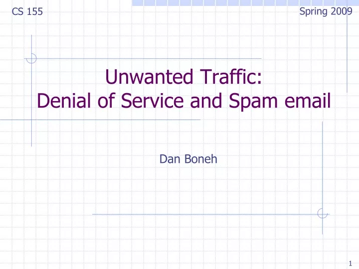 unwanted traffic denial of service and spam email