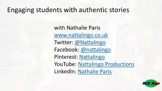 Engaging students with authentic stories