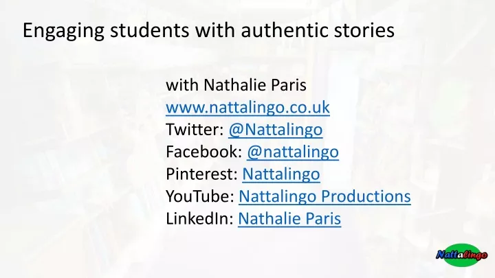 engaging students with authentic stories