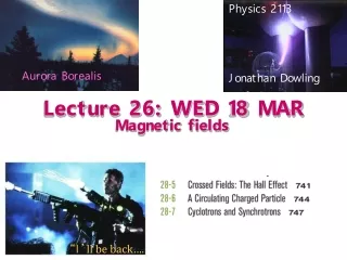 Lecture 26: WED 18 MAR