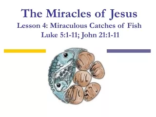 The Miracles of Jesus Lesson 4: Miraculous Catches of Fish  Luke 5:1-11; John 21:1-11