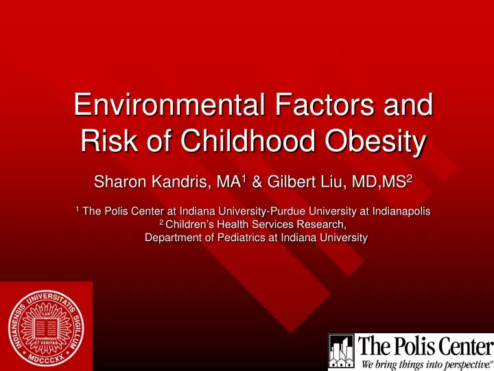 environmental factors and risk of childhood
