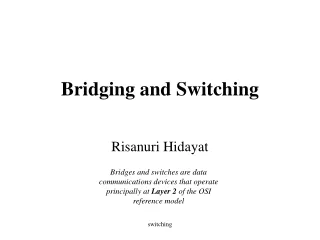 Bridging and Switching