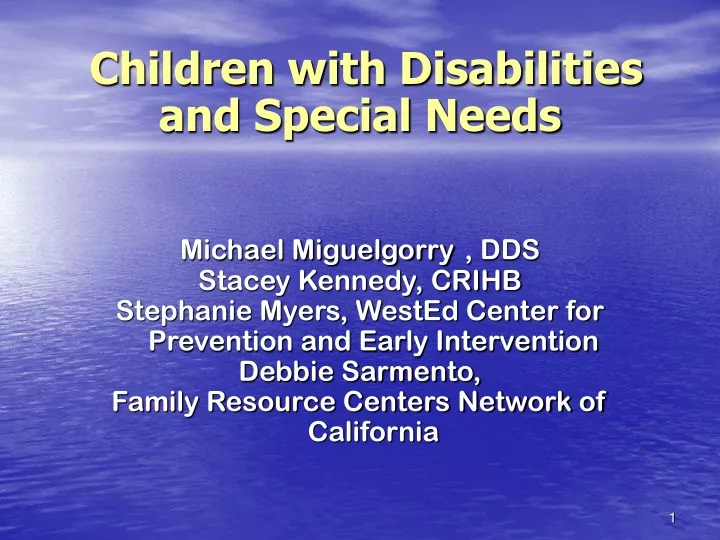 children with disabilities and special needs