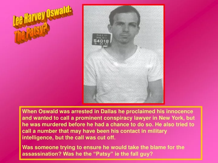 lee harvey oswald the patsy