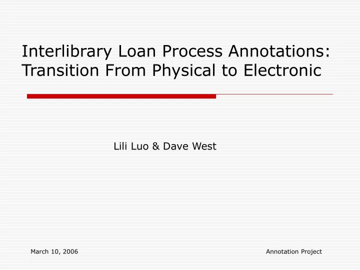 interlibrary loan process annotations transition