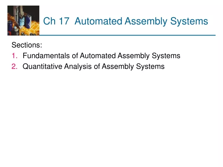 ch 17 automated assembly systems