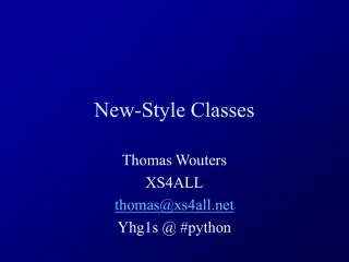 New-Style Classes