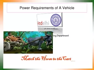 Power Requirements of A Vehicle