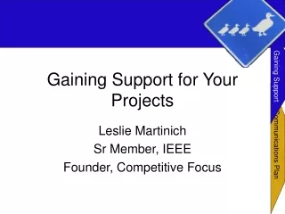 Gaining Support for Your Projects
