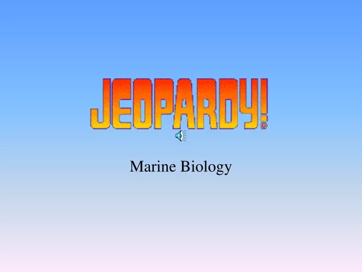 marine biology