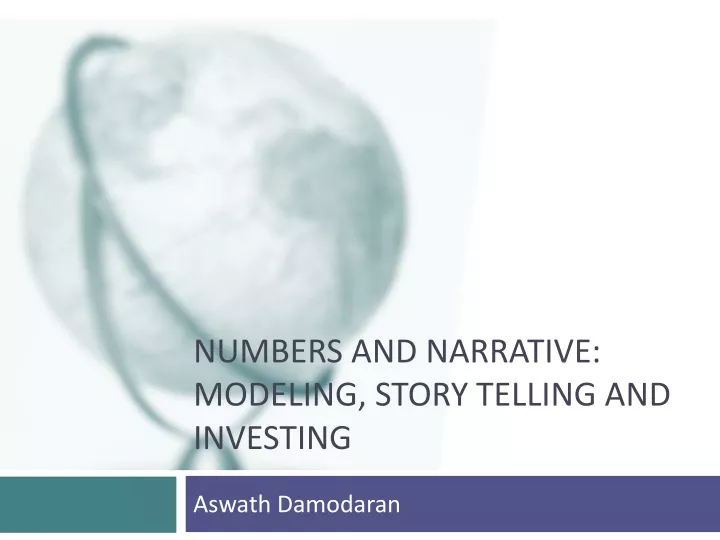 numbers and narrative modeling story telling and investing