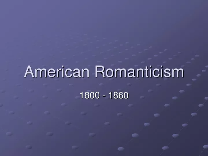 american romanticism