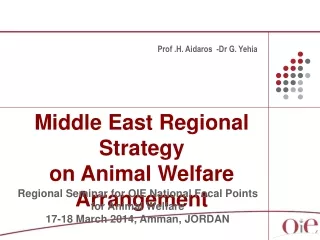 Middle East Regional Strategy  on Animal Welfare Arrangement