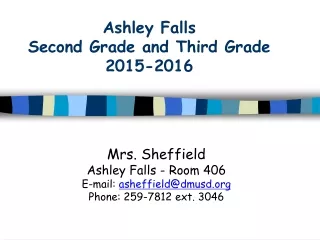 Ashley Falls Second Grade and Third Grade 2015-2016