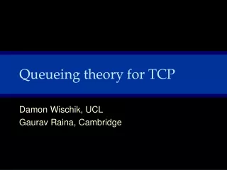 queueing theory for tcp