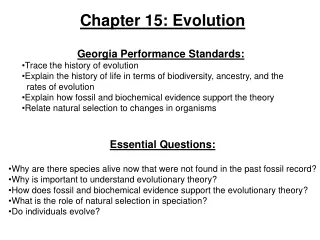 Chapter 15: Evolution