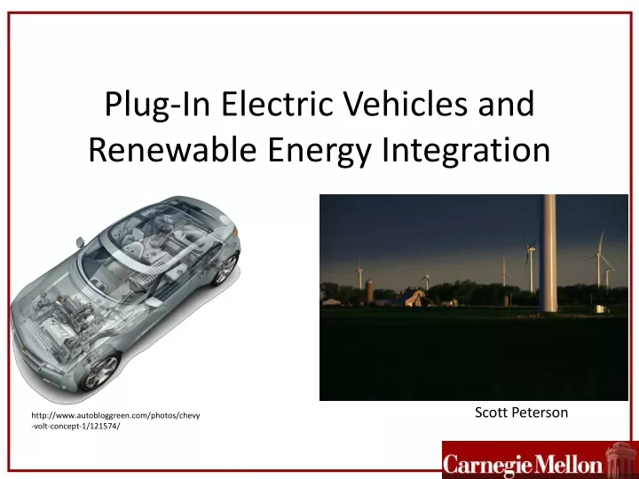 plug in electric vehicles and renewable energy integration