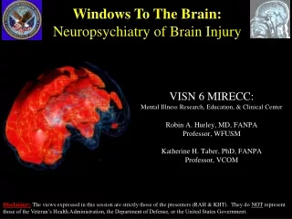 Windows To The Brain:  Neuropsychiatry of Brain Injury