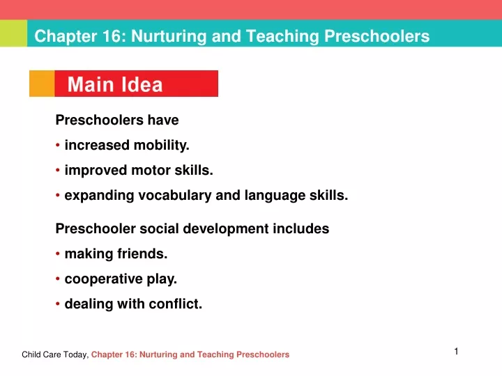 chapter 16 nurturing and teaching preschoolers