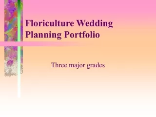 Floriculture Wedding Planning Portfolio