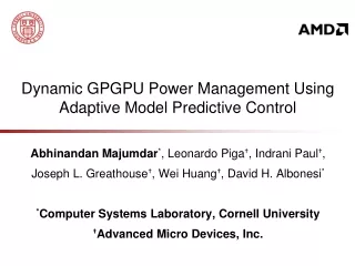 Dynamic GPGPU Power Management Using Adaptive Model Predictive Control