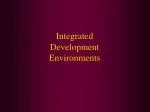 Integrated  Development Environments - slide 1