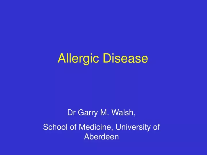 allergic disease