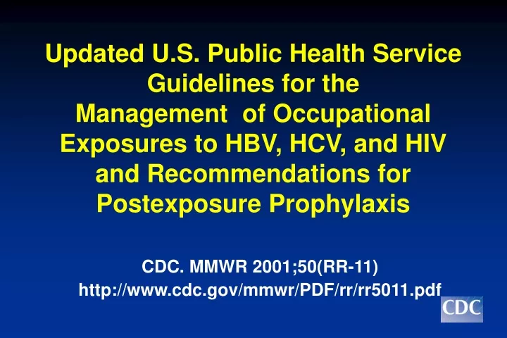 updated u s public health service guidelines