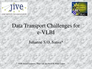 Data Transport Challenges for  e-VLBI