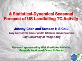 A Statistical-Dynamical Seasonal Forecast of US Landfalling TC Activity