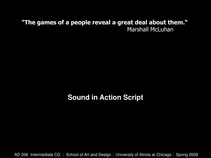 sound in action script