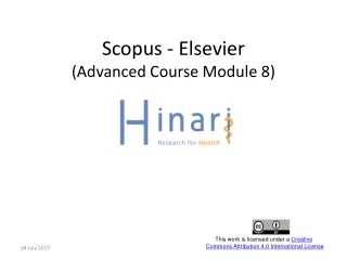 Scopus - Elsevier (Advanced Course Module 8)