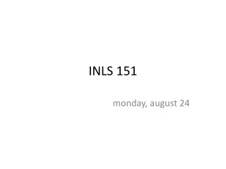 INLS 151