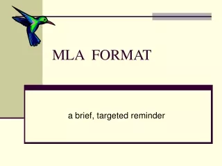 MLA  FORMAT