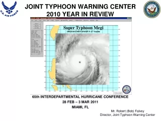 JOINT TYPHOON WARNING CENTER  2010 YEAR IN REVIEW