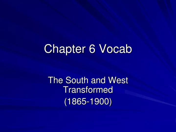 chapter 6 vocab