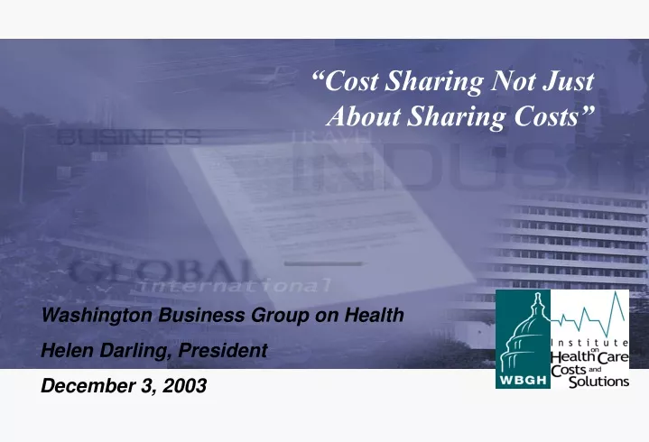 cost sharing not just about sharing costs
